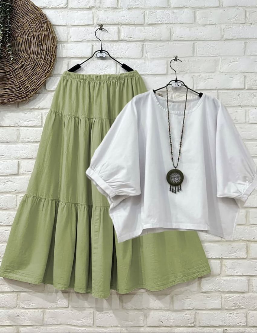 Stylish Top with Skirt Set for Women