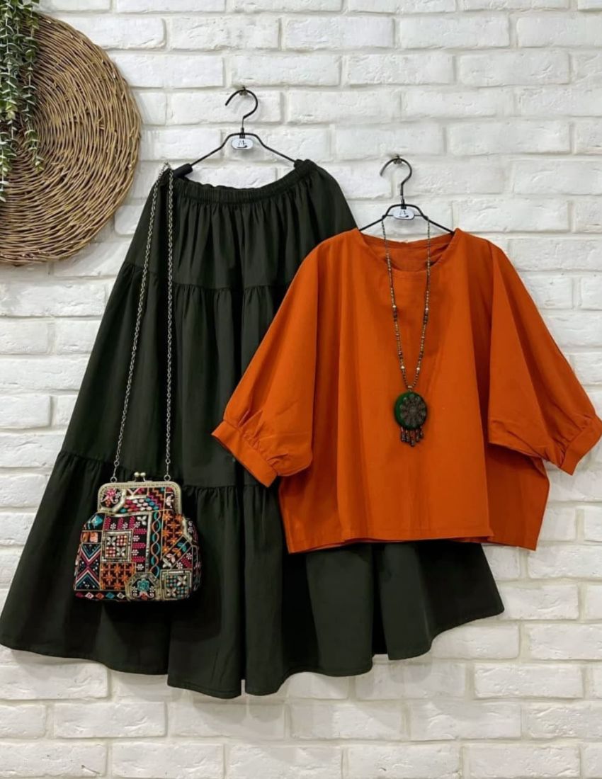 Stylish Top with Skirt Set for Women