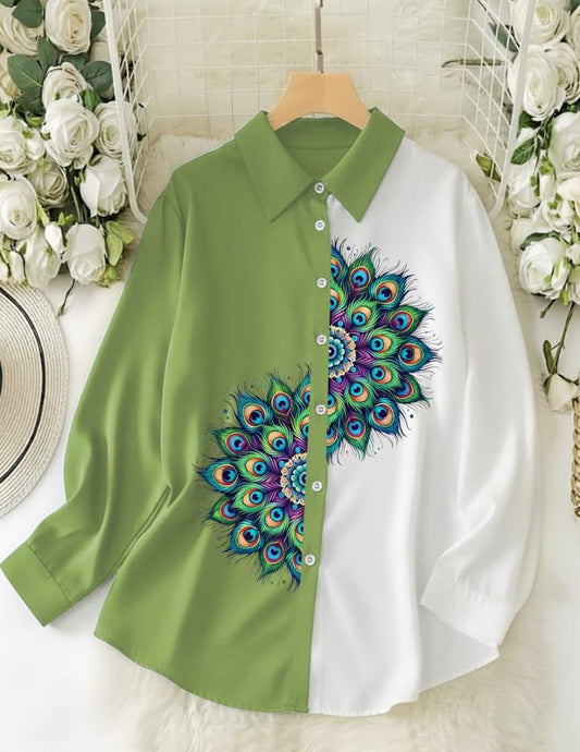 Mayura Feather Shirt - Green