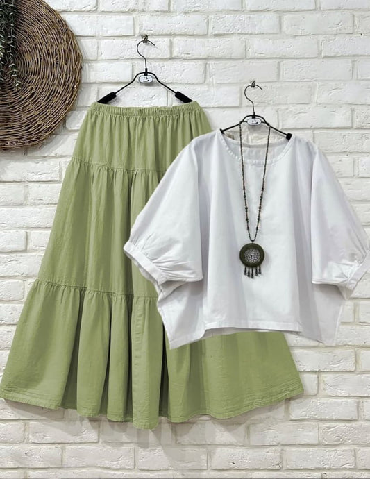 Stylish Top with Skirt Set for Women