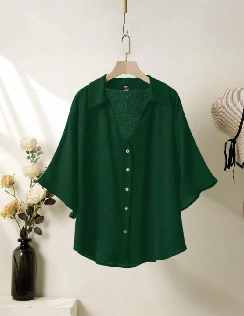 Pine Green Plain Empire Top