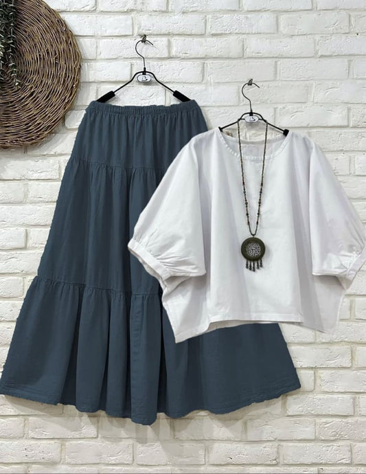 Stylish Top with Skirt Set for Women