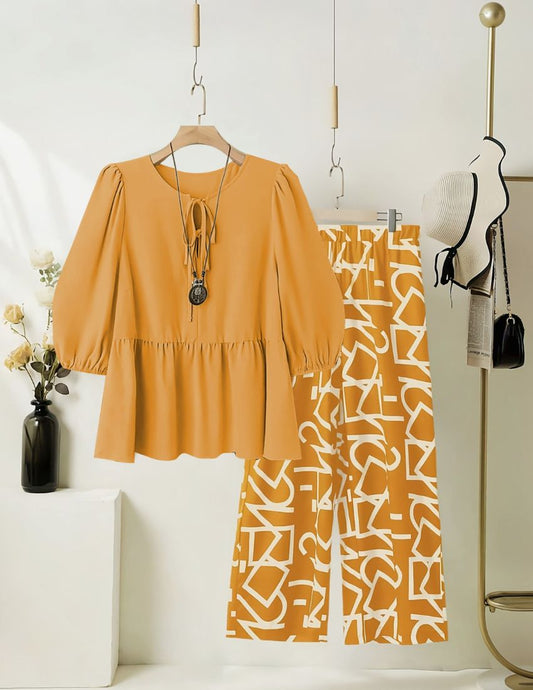 Mustard Yellow Top with Bottom Set