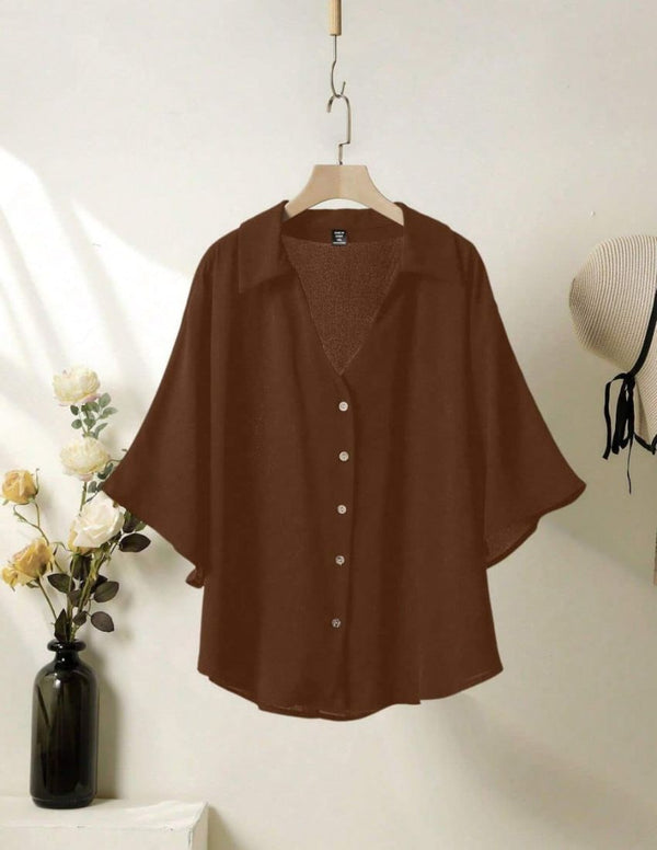 Penny brown Plain Empire Top