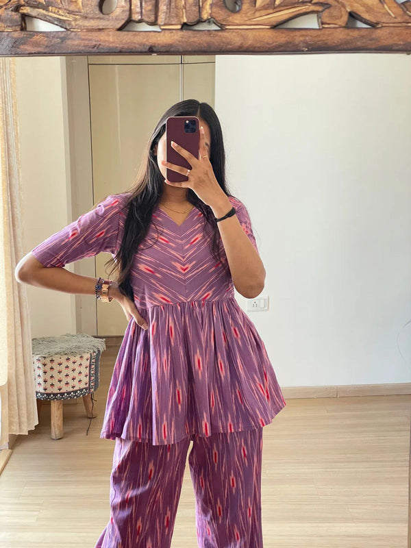 Orchid Purple Color Co-ord Set