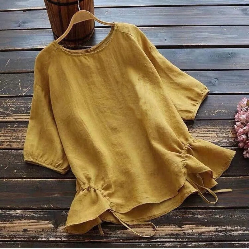 Vintage Yellow Cotton Western Top