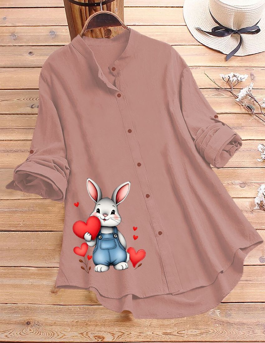 Cute Rabbit Design Top - Peach – Indrani Studio